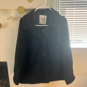 Abercrombie Wool-Blend Utility Shirt Jacket